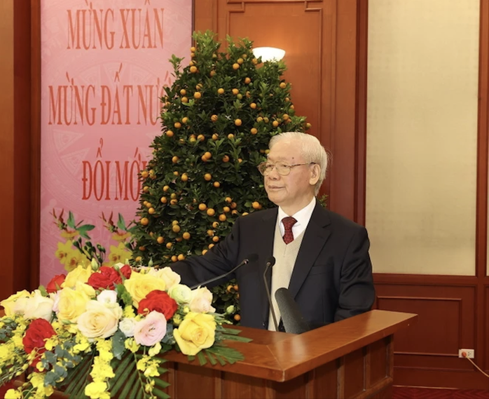 Tổng Bí thư Nguyễn Phú Trọng chúc Tết lãnh đạo, nguyên lãnh đạo Đảng, Nhà nước- Ảnh 3. Tổng Bí thư Nguyễn Phú Trọng chúc Tết lãnh đạo, nguyên lãnh đạo Đảng, Nhà nước- Ảnh 3.