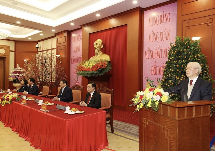 Tổng Bí thư Nguyễn Phú Trọng chúc Tết lãnh đạo, nguyên lãnh đạo Đảng, Nhà nước- Ảnh 5. Tổng Bí thư Nguyễn Phú Trọng chúc Tết lãnh đạo, nguyên lãnh đạo Đảng, Nhà nước- Ảnh 5.