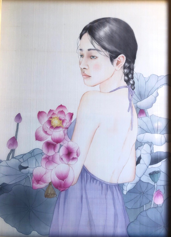 Tác phẩm “Liên hương” của họa sĩ Hoàng Hồng Tác phẩm “Liên hương” của họa sĩ Hoàng Hồng
