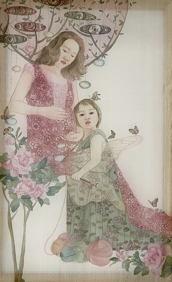 “Kiếp tằm nhả tơ” của họa sĩ Đỗ Quyên “Kiếp tằm nhả tơ” của họa sĩ Đỗ Quyên