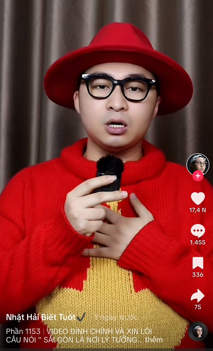 TikToker xin lỗi vì đã nói TikToker xin lỗi vì đã nói