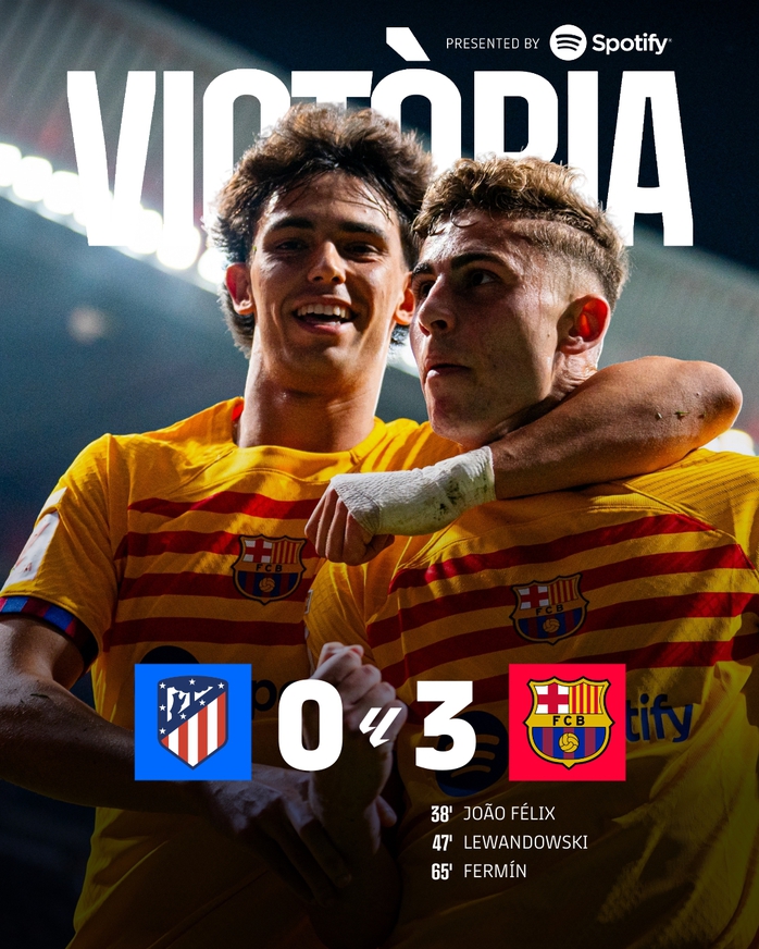 Atletico Madrid thảm bại trước Barcelona trên sân nhà- Ảnh 3. Atletico Madrid thảm bại trước Barcelona trên sân nhà- Ảnh 3.