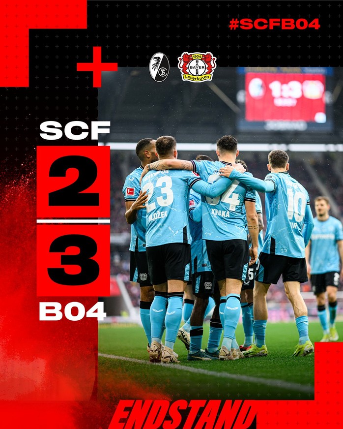 Vượt qua Freiburg, Bayer Leverkusen thiết lập kỷ lục lịch sử- Ảnh 3. Vượt qua Freiburg, Bayer Leverkusen thiết lập kỷ lục lịch sử- Ảnh 3.