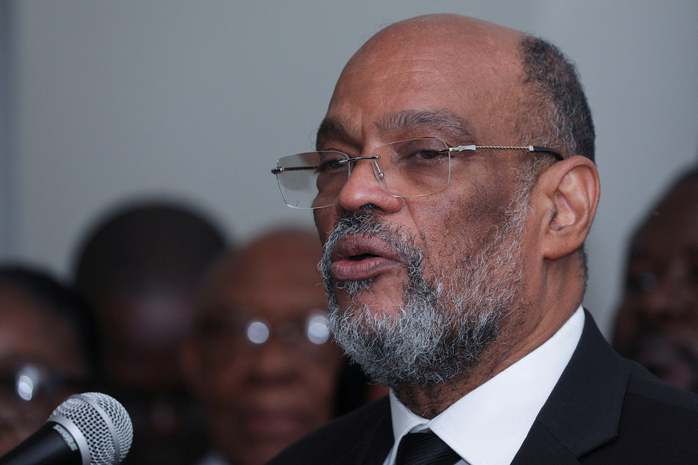 Thủ tướng Haiti Ariel Henry phát biểu tại cuộc họp báo ở thủ đô Port-au-Prince tháng 10-2023. Ảnh: Reuters Thủ tướng Haiti Ariel Henry phát biểu tại cuộc họp báo ở thủ đô Port-au-Prince tháng 10-2023. Ảnh: Reuters
