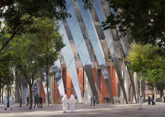 Cụm tháp Lusail cao nhất Qatar được bao phủ bởi những tấm nhôm giúp tránh nắng nóng Ảnh: FOSTER & PARTNERS Cụm tháp Lusail cao nhất Qatar được bao phủ bởi những tấm nhôm giúp tránh nắng nóng Ảnh: FOSTER & PARTNERS