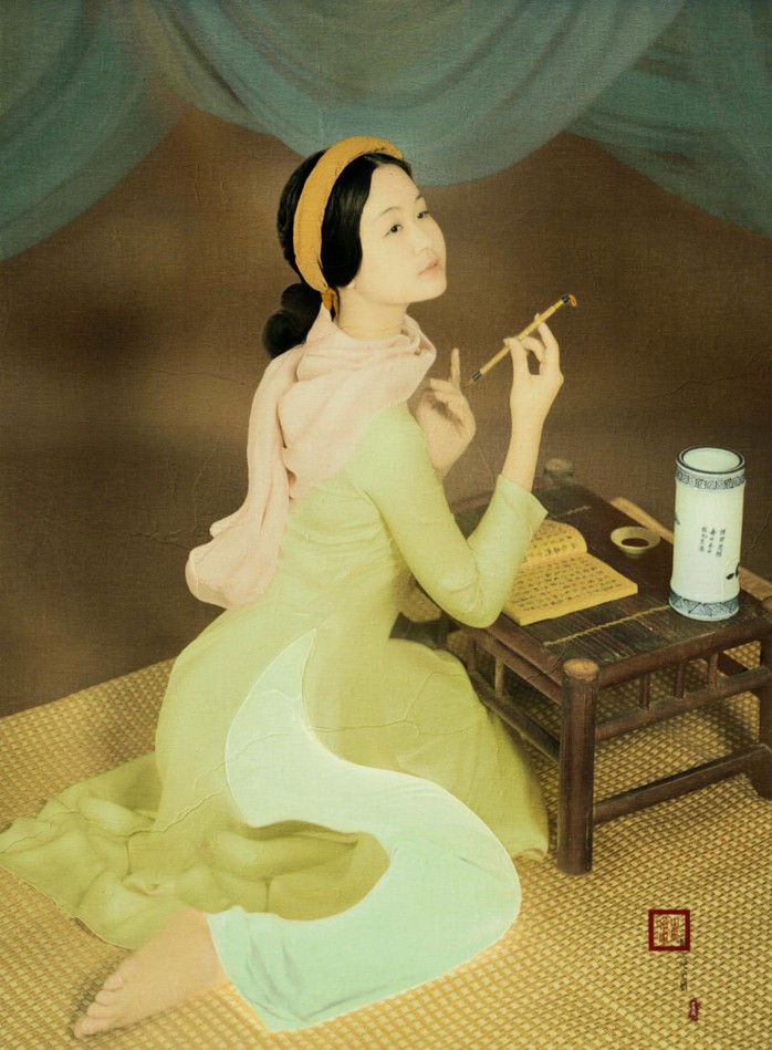 Ảnh tái hiện tranh danh họa Mai Trung Thứ của nhiếp ảnh gia Minh Sơn. (Ảnh do nhân vật cung cấp) Ảnh tái hiện tranh danh họa Mai Trung Thứ của nhiếp ảnh gia Minh Sơn. (Ảnh do nhân vật cung cấp)
