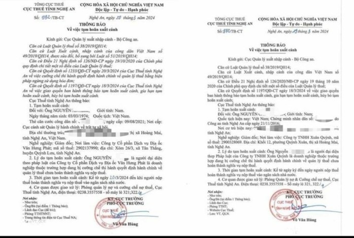 Tạm hoãn xuất cảnh đối với 5 giám đốc doanh nghiệp- Ảnh 1. Tạm hoãn xuất cảnh đối với 5 giám đốc doanh nghiệp- Ảnh 1.
