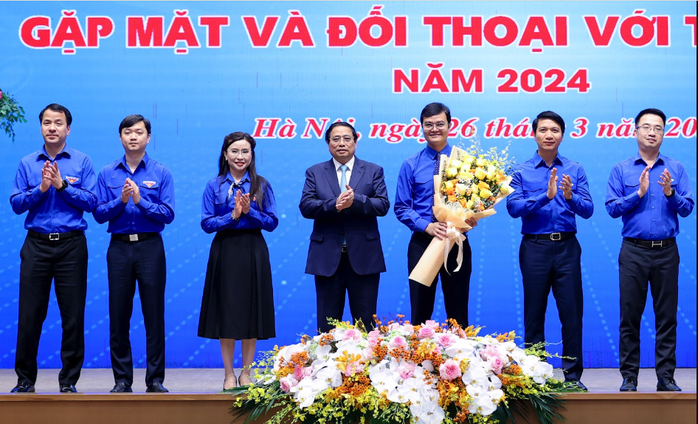 Thủ tướng Phạm Minh Chính đối thoại với thanh niên- Ảnh 1. Thủ tướng Phạm Minh Chính đối thoại với thanh niên- Ảnh 1.
