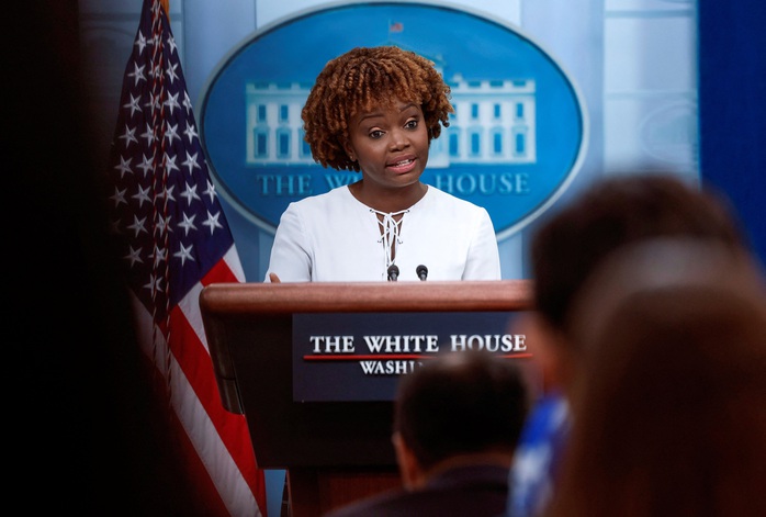 Thư ký báo chí Nhà Trắng Karine Jean-Pierre. Ảnh: Reuters Thư ký báo chí Nhà Trắng Karine Jean-Pierre. Ảnh: Reuters