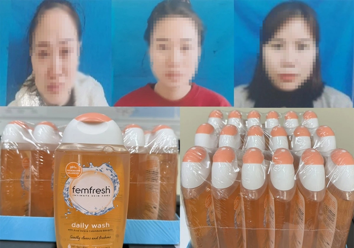 Tạm giữ hình sự 3 phụ nữ bán dung dịch vệ sinh giả- Ảnh 1. Tạm giữ hình sự 3 phụ nữ bán dung dịch vệ sinh giả- Ảnh 1.