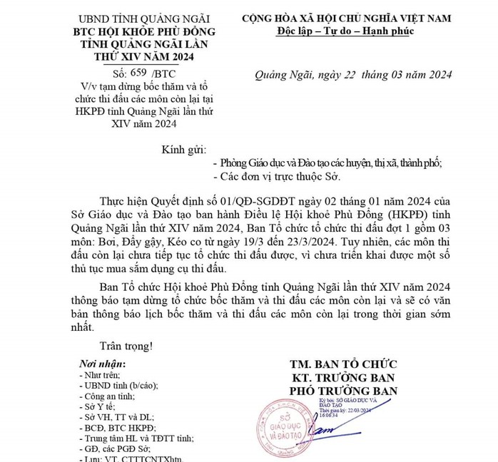 Quảng Ngãi: Bất ngờ tạm dừng tổ chức Hội khỏe Phù Đổng vì thiếu dụng cụ thi đấu- Ảnh 2. Quảng Ngãi: Bất ngờ tạm dừng tổ chức Hội khỏe Phù Đổng vì thiếu dụng cụ thi đấu- Ảnh 2.