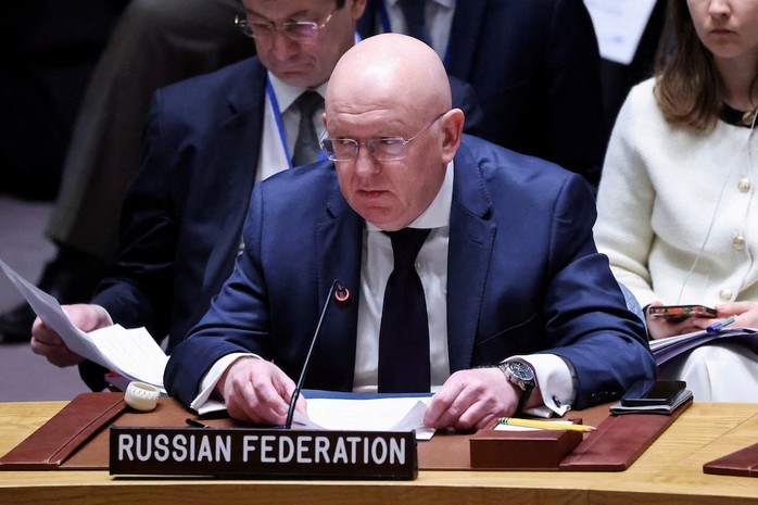 Đại diện thường trực của Nga tại Liên Hiệp Quốc Vasily Nebenzya. Ảnh: Reuters Đại diện thường trực của Nga tại Liên Hiệp Quốc Vasily Nebenzya. Ảnh: Reuters