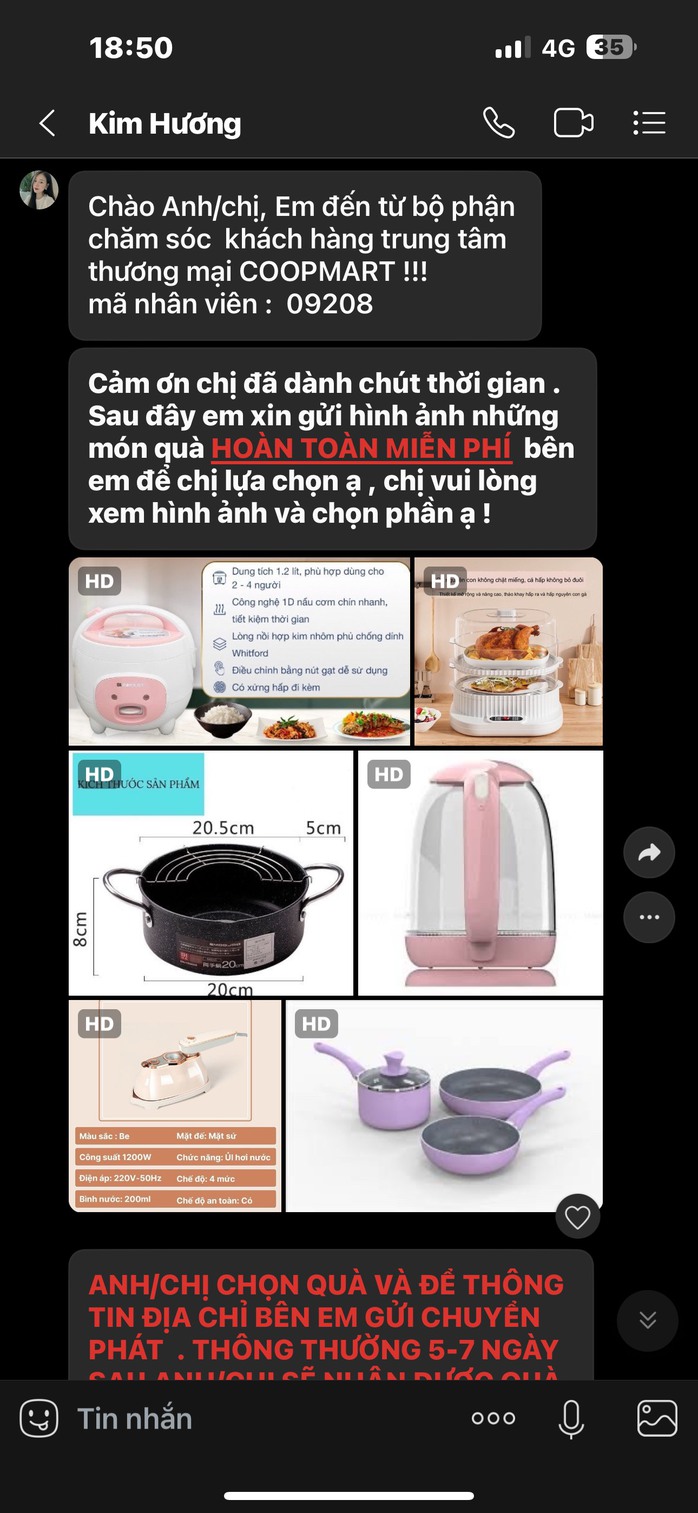 Cảnh giác giả danh siêu thị lừa đảo Cảnh giác giả danh siêu thị lừa đảo