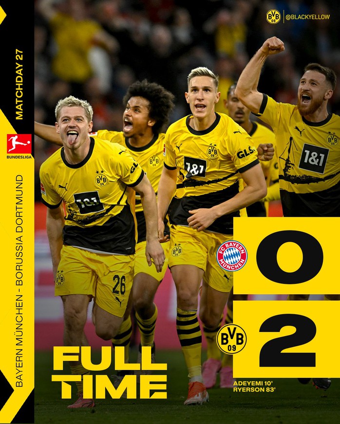 Thất bại tại Der Klassiker, Bayern Munich tự đóng cánh cửa vô địch Bundesliga- Ảnh 2. Thất bại tại Der Klassiker, Bayern Munich tự đóng cánh cửa vô địch Bundesliga- Ảnh 2.