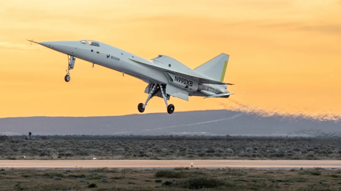 Máy bay XB-1 có chuyến bay thử nghiệm đầu tiên vào đầu tháng 3-2024.Ảnh: BOOM SUPERSONIC Máy bay XB-1 có chuyến bay thử nghiệm đầu tiên vào đầu tháng 3-2024.Ảnh: BOOM SUPERSONIC
