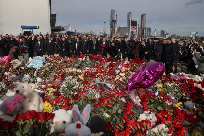 Vụ tấn công khủng bố gần thủ đô Moscow vào ngày 22-3 khiến 145 người thiệt mạng. Ảnh: Reuters Vụ tấn công khủng bố gần thủ đô Moscow vào ngày 22-3 khiến 145 người thiệt mạng. Ảnh: Reuters