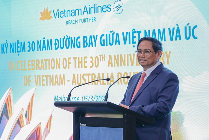 Thủ tướng Phạm Minh Chính phát biểu tại Lễ kỉ niệm (Ảnh_ VGP Thủ tướng Phạm Minh Chính phát biểu tại Lễ kỉ niệm (Ảnh_ VGP
