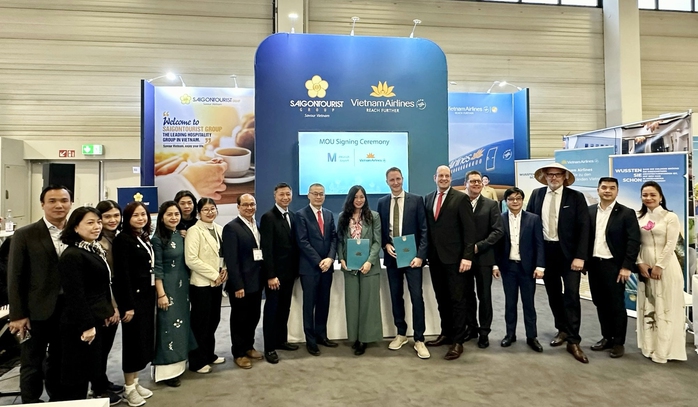 Tham gia Hội chợ quốc tế ITB BERLIN 2024, Saigontourist Group đẩy mạnh thu hút thị trường khách châu Âu- Ảnh 1. Tham gia Hội chợ quốc tế ITB BERLIN 2024, Saigontourist Group đẩy mạnh thu hút thị trường khách châu Âu- Ảnh 1.