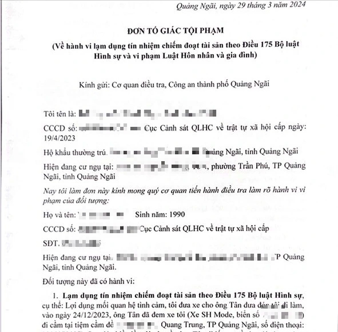 Nữ cán bộ Thành ủy Quảng Ngãi tố cáo bị Nữ cán bộ Thành ủy Quảng Ngãi tố cáo bị