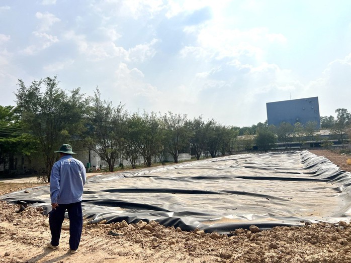Hiện trại gà đã phủ bạt HDPE chống thấm tránh phát sinh mùi hôi