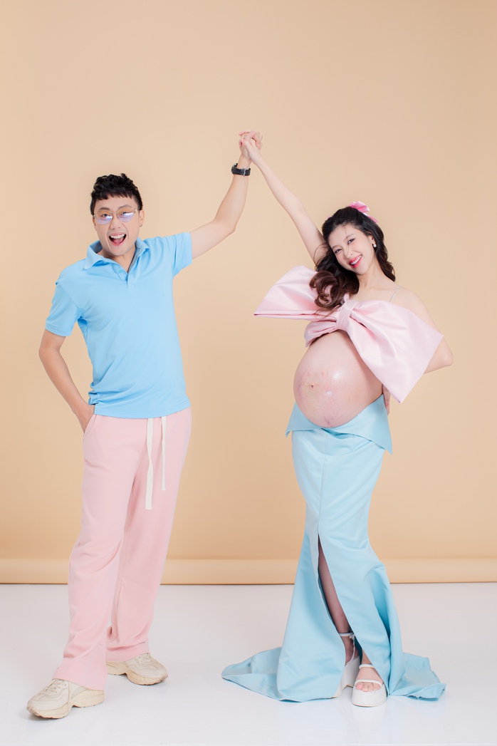 Cặp đôi diễn viên Gino Tống - Kim Chi nôn nao chờ con đầu lòng- Ảnh 2.