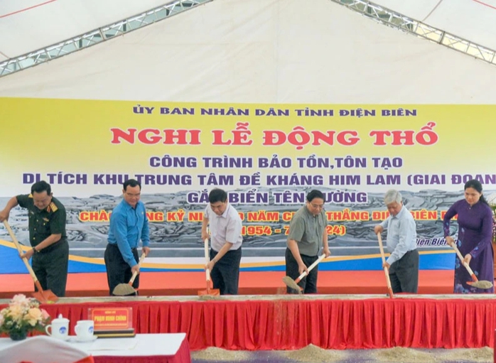 Thủ tướng dự khởi công tôn tạo khu Trung tâm đề kháng Him Lam- Ảnh 1. Thủ tướng dự khởi công tôn tạo khu Trung tâm đề kháng Him Lam- Ảnh 1.