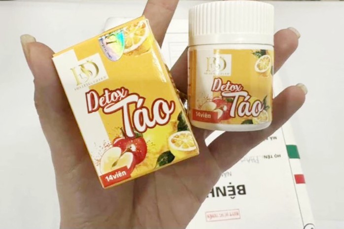 Sản phẩm Detox Táo hỗ trợ giảm cân chứa chất cấm
- Ảnh 1. Sản phẩm Detox Táo hỗ trợ giảm cân chứa chất cấm
- Ảnh 1.