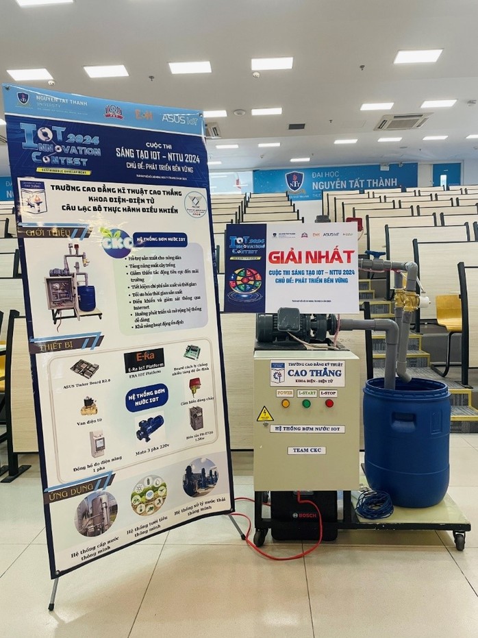 Dự án Hệ thống bơm nước IOT dành giải nhất cuộc thi Sáng tạo IOT- Ảnh 2. Dự án Hệ thống bơm nước IOT dành giải nhất cuộc thi Sáng tạo IOT- Ảnh 2.