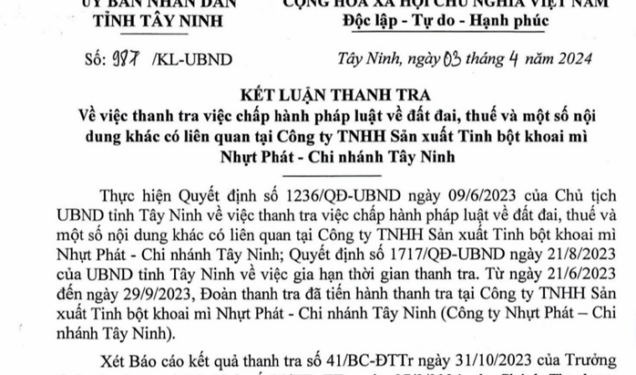 Vi phạm nghiêm trọng của Công ty Nhựt Phát ở Tây Ninh- Ảnh 1. Vi phạm nghiêm trọng của Công ty Nhựt Phát ở Tây Ninh- Ảnh 1.