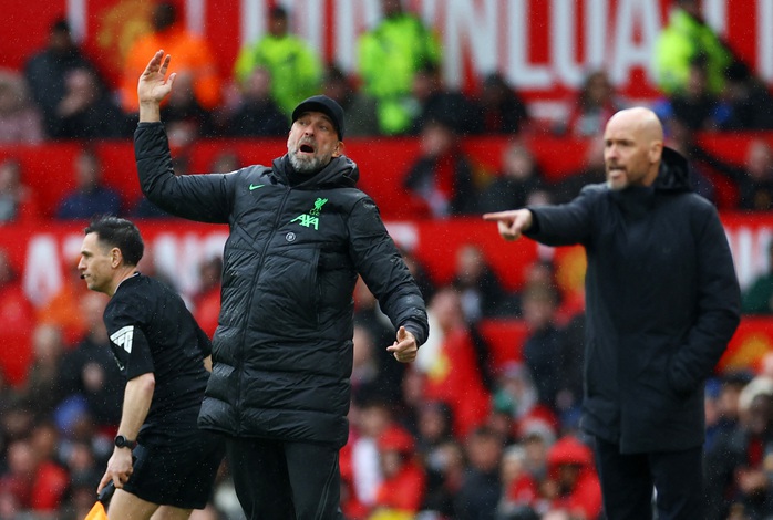 Jurgen Klopp thất thế trước Erik ten Hag ở ba cuộc chạm trán mùa này Jurgen Klopp thất thế trước Erik ten Hag ở ba cuộc chạm trán mùa này