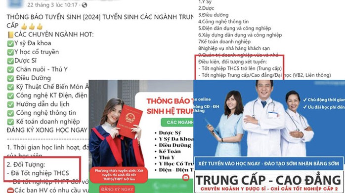 Tràn lan những lời quảng cáo “ngọt ngào” tuyển sinh học sinh THCS vào học nghề Tràn lan những lời quảng cáo “ngọt ngào” tuyển sinh học sinh THCS vào học nghề