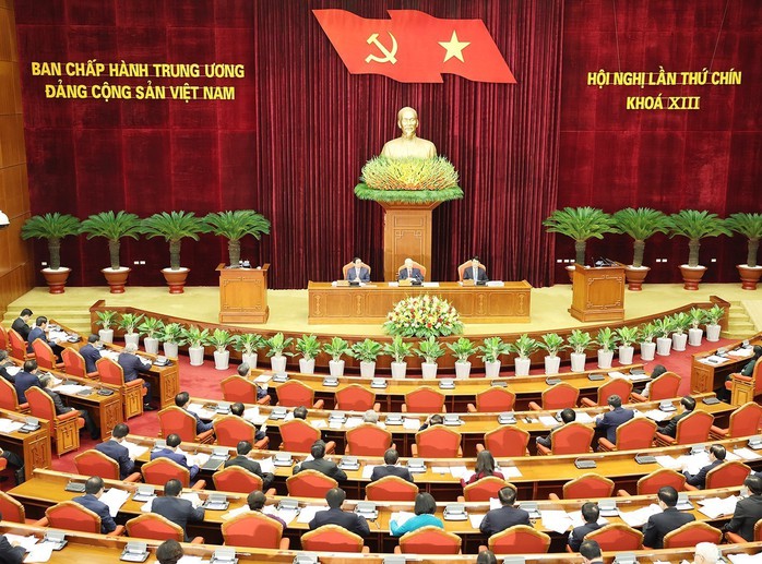 Hội nghị lần thứ 9 Ban Chấp hành Trung ương Đảng khóa XIII khai mạc vào sáng 16-5 dưới sự chủ trì của Tổng Bí thư Nguyễn Phú TrọngẢnh: TTXVN Hội nghị lần thứ 9 Ban Chấp hành Trung ương Đảng khóa XIII khai mạc vào sáng 16-5 dưới sự chủ trì của Tổng Bí thư Nguyễn Phú TrọngẢnh: TTXVN