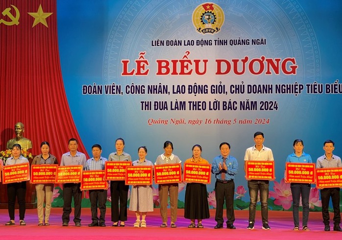 Quảng Ngãi: Biểu dương đoàn viên, công nhân, lao động tiêu biểu làm theo lời Bác- Ảnh 1.