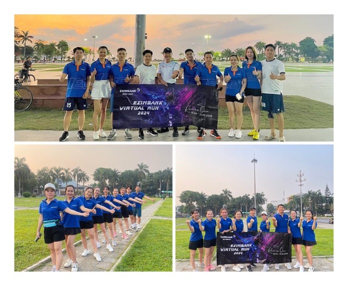 Giải chạy trực tuyến Eximbank Virtual Run 2024 - Run As One đã thu hút hàng ngàn Eximer trên toàn quốc cùng tham gia lan tỏa tinh thần “Bứt phá không giới hạn” đến cộng đồng và các VĐV trước khi Giải chạy đêm chính thức diễn ra Giải chạy trực tuyến Eximbank Virtual Run 2024 - Run As One đã thu hút hàng ngàn Eximer trên toàn quốc cùng tham gia lan tỏa tinh thần “Bứt phá không giới hạn” đến cộng đồng và các VĐV trước khi Giải chạy đêm chính thức diễn ra