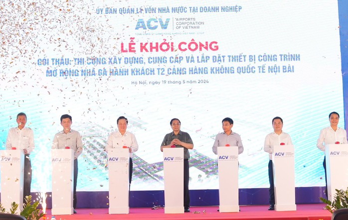 Thủ tướng phát lệnh khởi công mở rộng ga hành khách T2 Nội Bài- Ảnh 5. Thủ tướng phát lệnh khởi công mở rộng ga hành khách T2 Nội Bài- Ảnh 5.