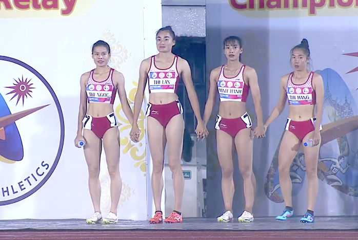 Giành HCV châu Á, tuyển tiếp sức 4x400 m nữ Việt Nam vẫn hụt vé Olympic- Ảnh 1. Giành HCV châu Á, tuyển tiếp sức 4x400 m nữ Việt Nam vẫn hụt vé Olympic- Ảnh 1.