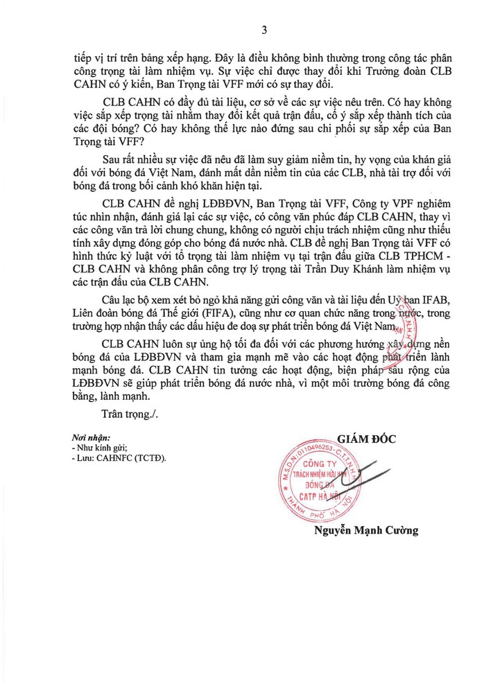 CLB Công An Hà Nội tính khiếu nại lên FIFA sau vụ "mất" bàn thắng ở V-League- Ảnh 4. CLB Công An Hà Nội tính khiếu nại lên FIFA sau vụ "mất" bàn thắng ở V-League- Ảnh 4.