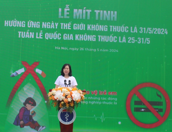 Bộ trưởng Đào Hồng Lan: Thuốc lá điện tử, thuốc lá nung nóng gây ra gánh nặng bệnh tật- Ảnh 1. Bộ trưởng Đào Hồng Lan: Thuốc lá điện tử, thuốc lá nung nóng gây ra gánh nặng bệnh tật- Ảnh 1.