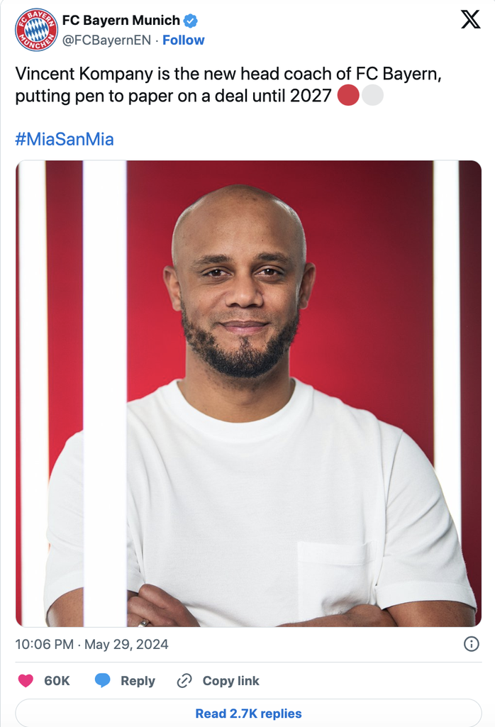 Giải mã lý do Bayern Munich mạo hiểm chọn Kompany ngồi ghế nóng- Ảnh 1. Giải mã lý do Bayern Munich mạo hiểm chọn Kompany ngồi ghế nóng- Ảnh 1.