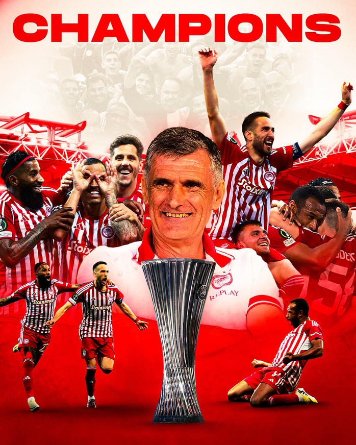 Vô địch Europa Conference League, Olympiakos lập nhiều kỷ lục- Ảnh 7. Vô địch Europa Conference League, Olympiakos lập nhiều kỷ lục- Ảnh 7.