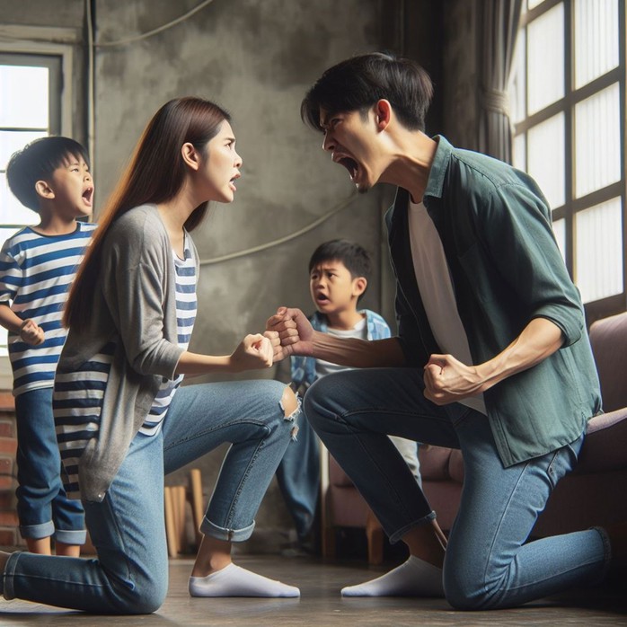 Trẻ dễ tổn thương, phát triển thiếu bình thường nếu liên tục chứng kiến những nóng nảy, lệch lạc từ người lớn Ảnh: A.I Trẻ dễ tổn thương, phát triển thiếu bình thường nếu liên tục chứng kiến những nóng nảy, lệch lạc từ người lớn Ảnh: A.I
