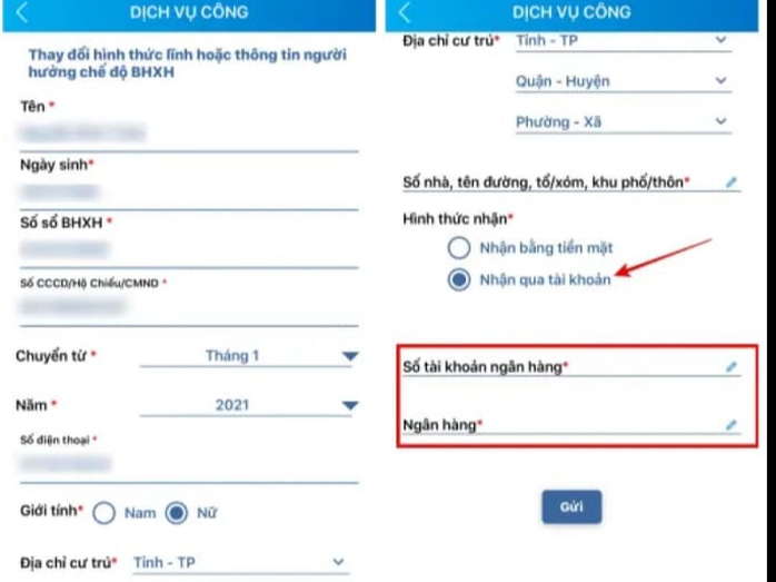 Cách đăng ký nhận lương hưu, trợ cấp qua tài khoản cực nhanh- Ảnh 5. Cách đăng ký nhận lương hưu, trợ cấp qua tài khoản cực nhanh- Ảnh 5.