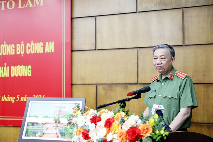 Bộ trưởng Bộ Công an Tô Lâm làm việc với Ban Thường vụ Tỉnh ủy Hải Dương- Ảnh 1. Bộ trưởng Bộ Công an Tô Lâm làm việc với Ban Thường vụ Tỉnh ủy Hải Dương- Ảnh 1.