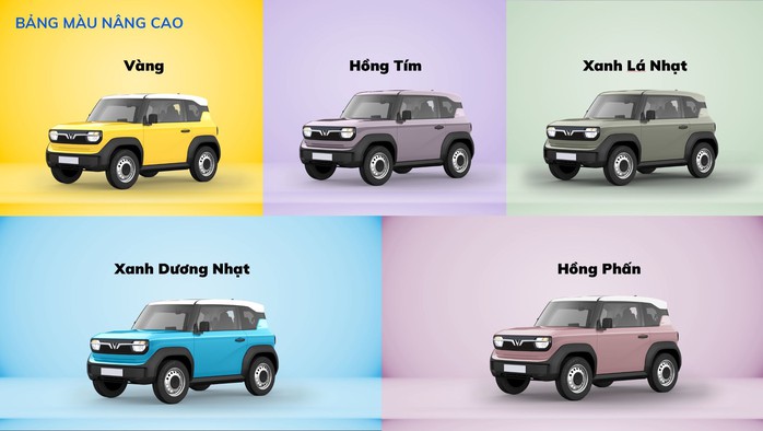 Bảng màu đa dạng của VF 3 bao gồm cả những màu hiếm thấy trên thị trường Bảng màu đa dạng của VF 3 bao gồm cả những màu hiếm thấy trên thị trường