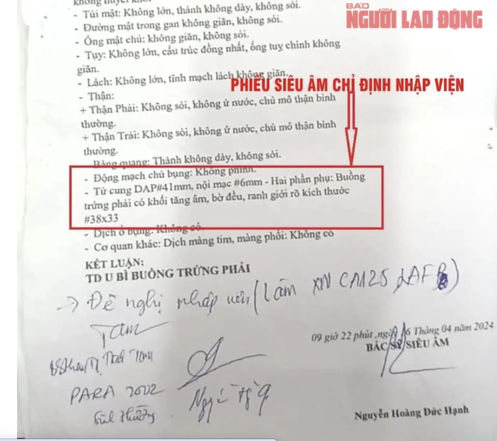Làm rõ vụ bệnh nhân bị u buồng trứng phải, bác sĩ mổ bên trái- Ảnh 1. Làm rõ vụ bệnh nhân bị u buồng trứng phải, bác sĩ mổ bên trái- Ảnh 1.