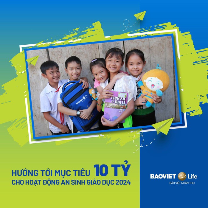 Bảo Việt Nhân thọ hướng tới mục tiêu đóng góp 10 tỉ đồng cho các hoạt động an sinh giáo dục năm 2024 nhân kỷ niệm 28 năm thành lập Bảo Việt Nhân thọ hướng tới mục tiêu đóng góp 10 tỉ đồng cho các hoạt động an sinh giáo dục năm 2024 nhân kỷ niệm 28 năm thành lập