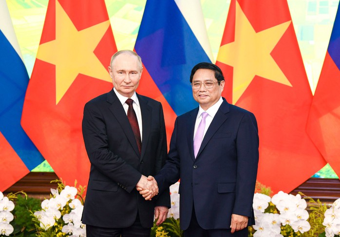 Tổng thống Liên bang Nga Vladimir Putin hội kiến Thủ tướng Phạm Minh Chính Ảnh: HỮU HƯNG Tổng thống Liên bang Nga Vladimir Putin hội kiến Thủ tướng Phạm Minh Chính Ảnh: HỮU HƯNG