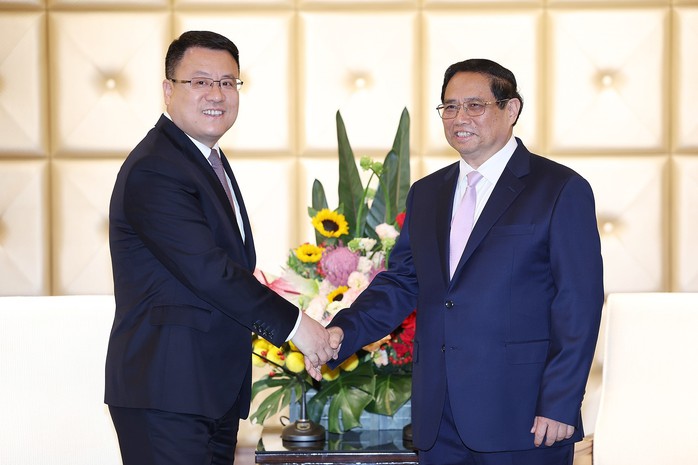 Thủ tướng Phạm Minh Chính tiếp ông Vương Tiểu Quân, Phó Chủ tịch Tập đoàn Xây dựng Điện lực Trung Quốc Ảnh: TTXVN Thủ tướng Phạm Minh Chính tiếp ông Vương Tiểu Quân, Phó Chủ tịch Tập đoàn Xây dựng Điện lực Trung Quốc Ảnh: TTXVN