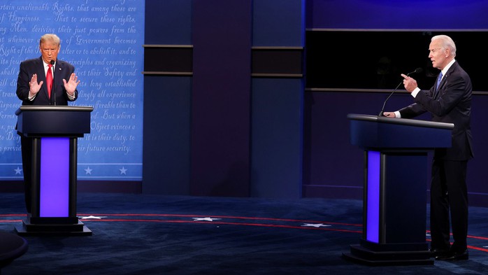 Màn "so găng" lịch sử của Tổng thống Biden và ông Donald Trump- Ảnh 4. Màn "so găng" lịch sử của Tổng thống Biden và ông Donald Trump- Ảnh 4.