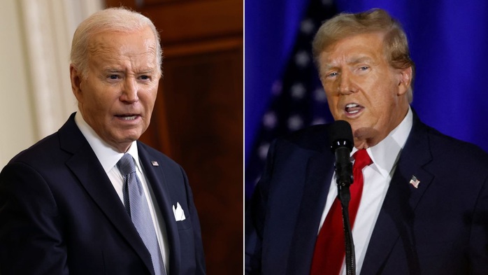 Tổng thống Joe Biden và cựu Tổng thống Donald Trump. Ảnh: CNN Tổng thống Joe Biden và cựu Tổng thống Donald Trump. Ảnh: CNN